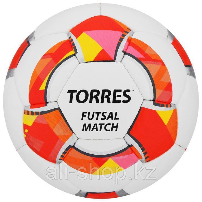 Мяч футзальный TORRES Futsal Match, размер 4, 32 панели, PU, 4 подслоя, белый/красный - фото 1 - id-p113478078