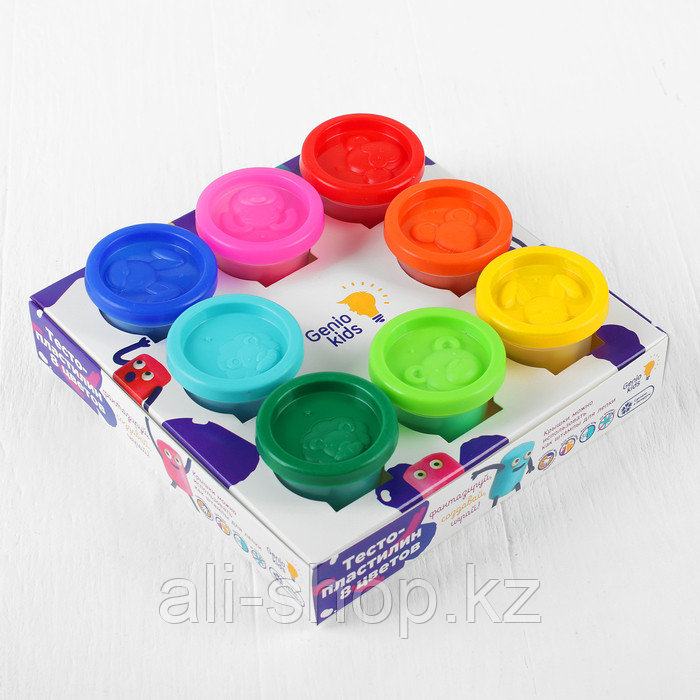 Набор детский для лепки «Тесто-пластилин», 8 цветов по 50 г - фото 1 - id-p113476495