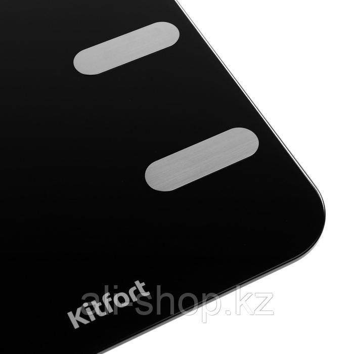 Весы напольные Kitfort КТ-806, электронные, до 180 кг, Bluetooth, 4хААА, черные - фото 3 - id-p113478184