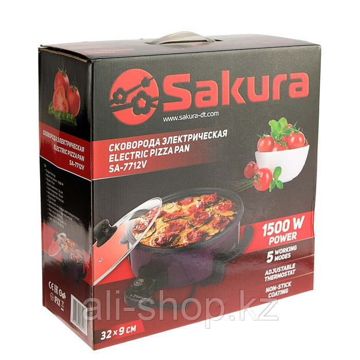 Сковорода электрическая Sakura SA-7712V, 1500 Вт, d=32, глубина 9 см - фото 7 - id-p113478869