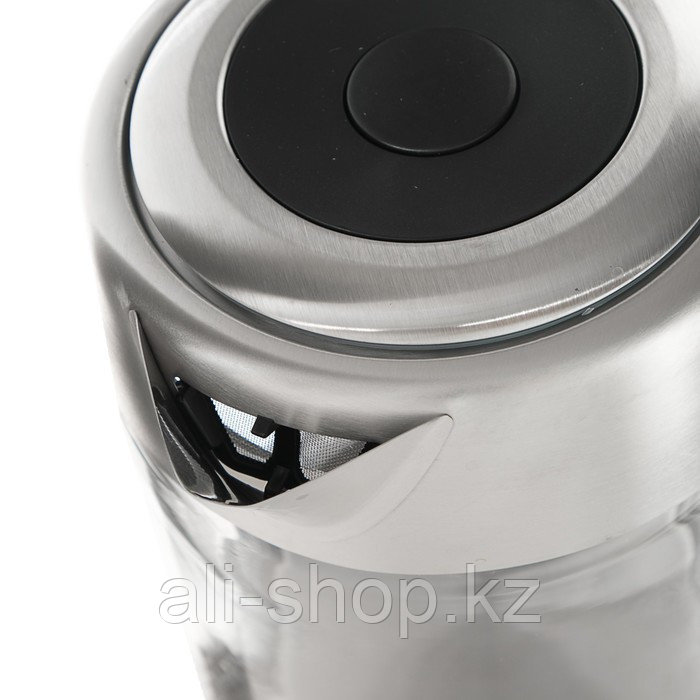 Чайник электрический Sakura SA-2720SBK, стекло, 1.7 л, 2200 Вт, серебристый - фото 2 - id-p113478889