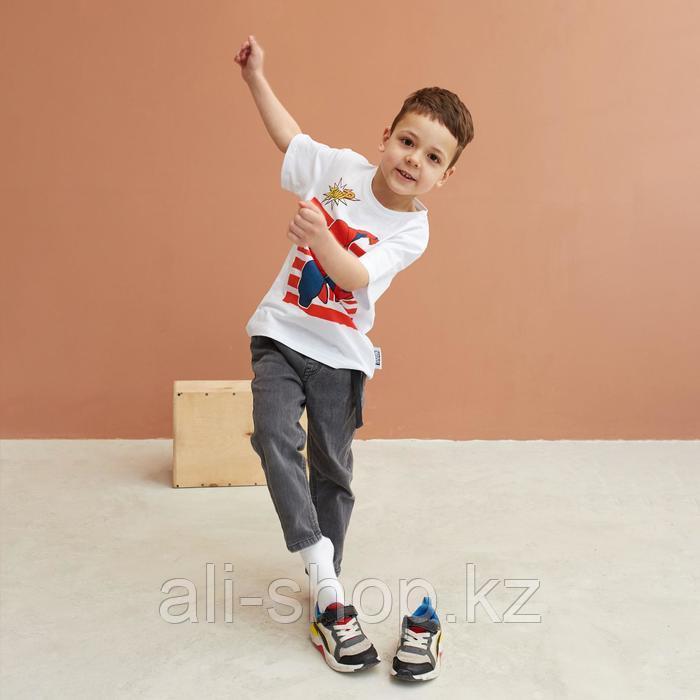 Футболка детская Человек-Паук, рост 110-116, белый - фото 2 - id-p113476620