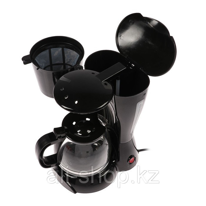 Кофеварка LuazON LKM-654, капельная, 1.2 л, 900 Вт, чёрная - фото 4 - id-p113478930