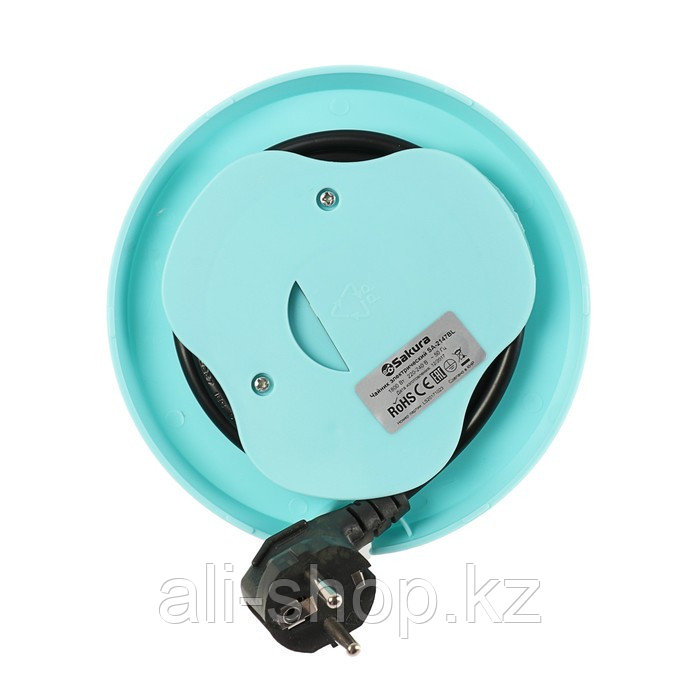 Чайник электрический Sakura SA-2147BL, металл, 1.8 л, 1800 Вт, голубой - фото 4 - id-p113478943