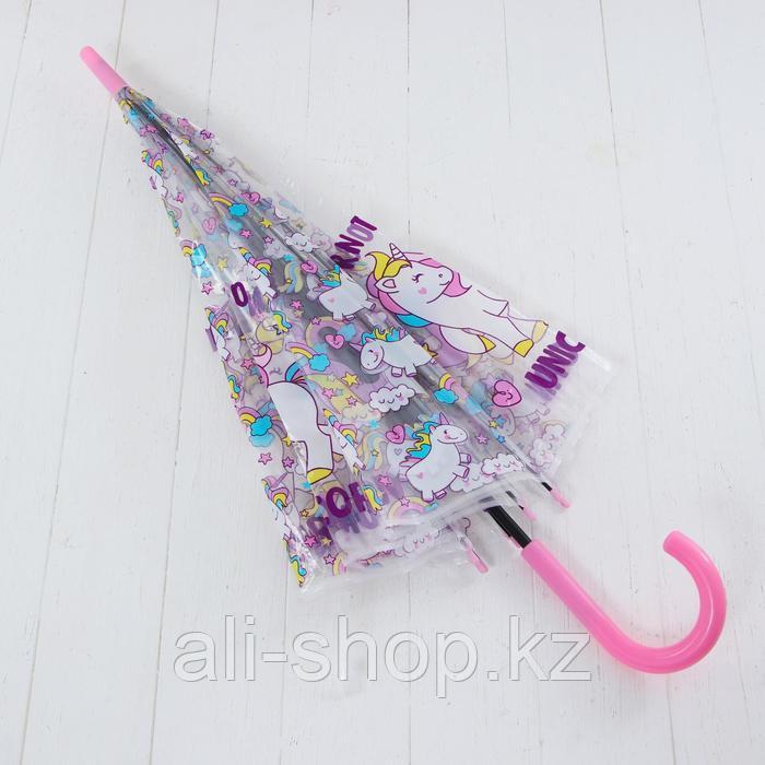 Зонт детский «Единорог», розовый - фото 4 - id-p113476648
