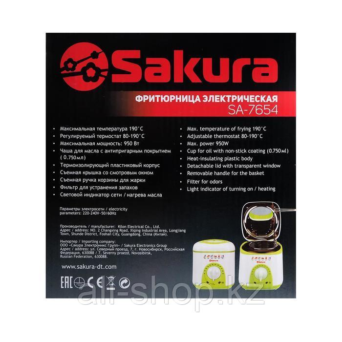 Фритюрница Sakura SA-7654R, 950 Вт, 750 мл, антипригарное покрытие, фильтр, бело-красная - фото 10 - id-p113478964