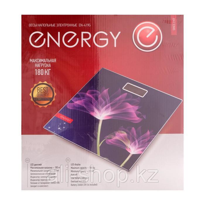 Весы напольные ENERGY EN-419G, электронные, до 180 кг, 1хCR2032, стекло, картинка "цветы" - фото 7 - id-p113477616