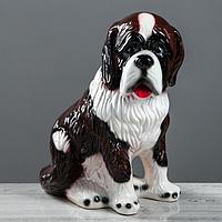 Копилка "Собака Бетховен", белый, чёрный цвет, 33 см