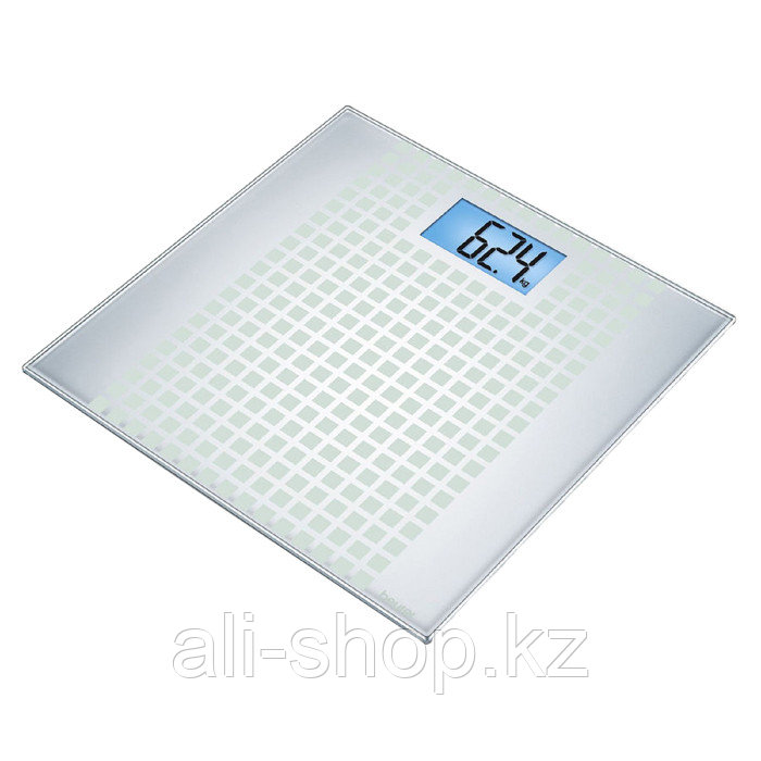 Весы напольные Beurer GS 206 Squares, электронные, до 150 кг, 2хCR2032, стекло, белые - фото 1 - id-p113478357