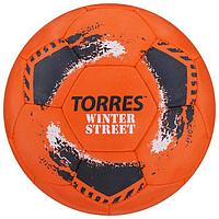 Мяч футбольный TORRES Winter Street, размер 5, 32 панели, резина, 4 подслоя, ручная сшивка, цвет ора ...