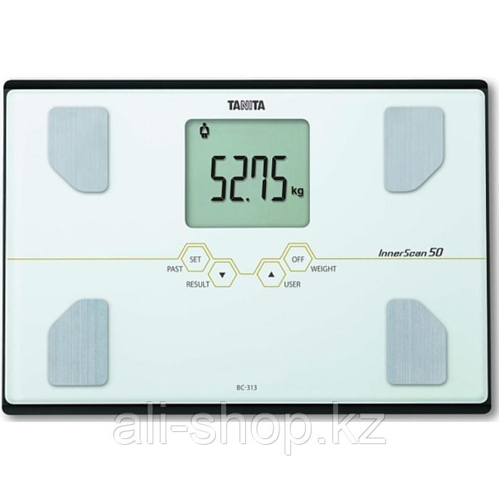 Весы напольные Tanita BC-313 W, диагностические, до 150 кг, 4xAA, стекло, белые - фото 1 - id-p113478498