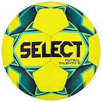 Футзал добы SELECT Futsal Talento 9, лшемі 2, 32 панель, ТПУ, машинамен тігілген, түсі сары/жасыл ...