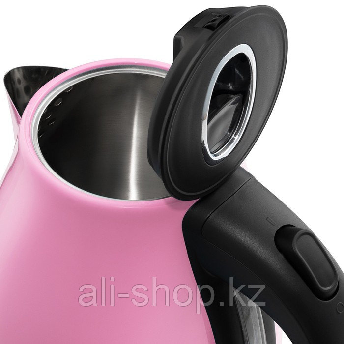 Чайник электрический Kitfort КТ-642-1, металл, 1.7 л, 2200 Вт, розовый - фото 3 - id-p113479264