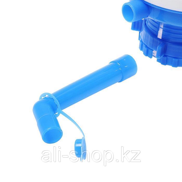Помпа для воды LuazON, механическая, большая, под бутыль от 11 до 19 л, голубая - фото 4 - id-p113478725