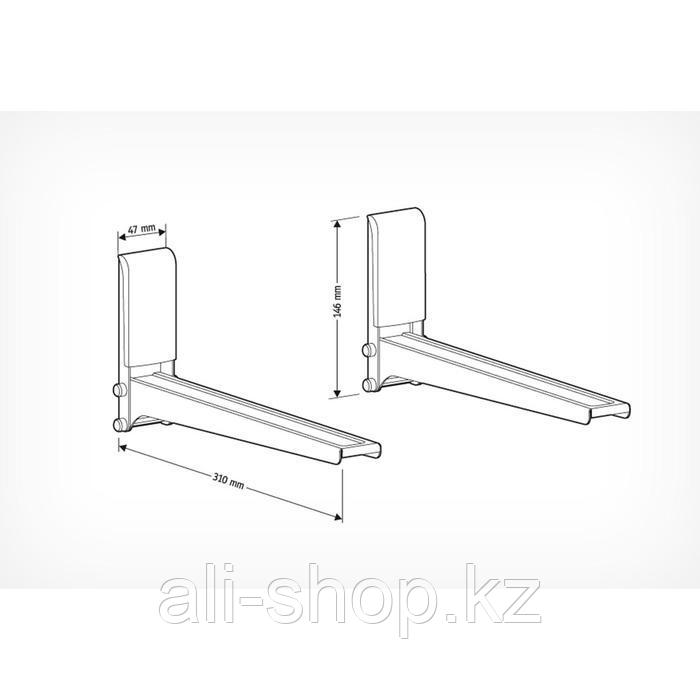 Кронштейн для СВЧ Holder MWS-2005 серебристый макс. 40 кг настенный фиксированный - фото 2 - id-p113480163