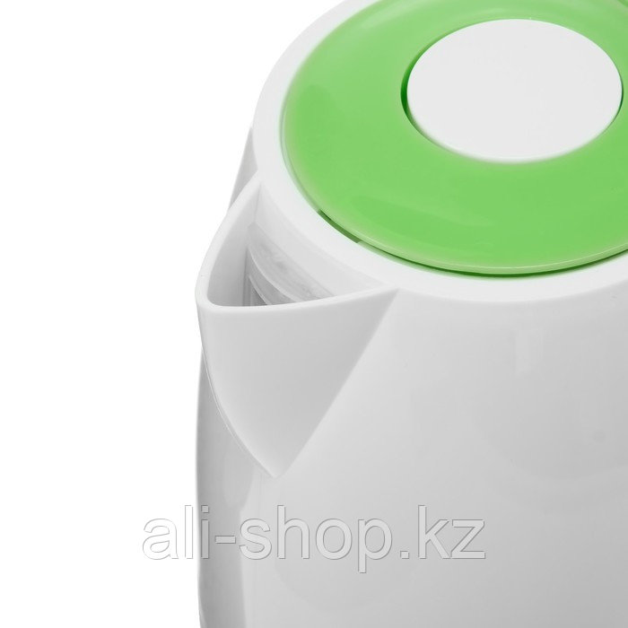 Чайник электрический Sakura SA-2342GR, пластик, 1 л, 1350-1600 Вт, бело-зелёный - фото 2 - id-p113479441