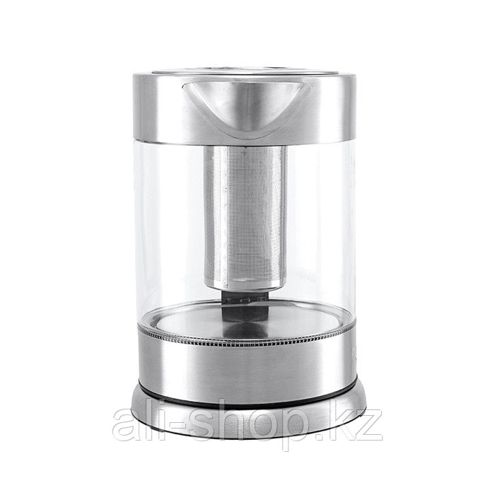 Чайник электрический Kitfort KT-623, стекло, 1.5 л, 2200 Вт, заварник, серебристый - фото 2 - id-p113481084