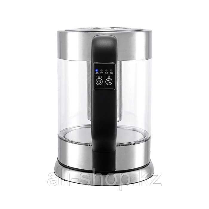Чайник электрический Kitfort KT-623, стекло, 1.5 л, 2200 Вт, заварник, серебристый - фото 3 - id-p113481084