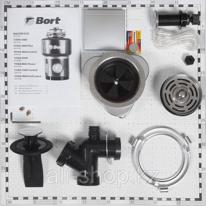 Измельчитель пищевых отходов Bort TITAN MAX Power FullControl, 780 Вт, 3 ступени, чёрный - фото 6 - id-p113481164