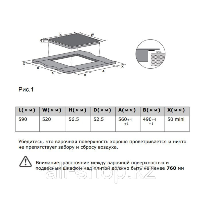 Варочная поверхность Midea MIH64721F, индукционная, 4 конфорки, сенсор, чёрная - фото 3 - id-p113480367