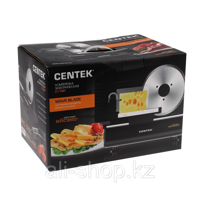 Ломтерезка Centek CT-1381, 150 Вт, толщина нарезки 3-20 мм, съемная каретка, чёрная - фото 5 - id-p113480400