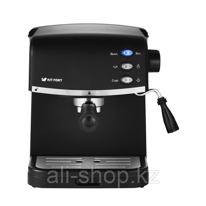 Кофеварка Kitfort КТ-718, рожковая, 850 Вт, 1.5 л, чёрная - фото 2 - id-p113479504