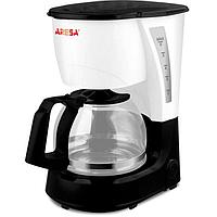 Кофеварка ARESA AR-1609, капельная, 600 Вт, 0.6 л, чёрно-белая