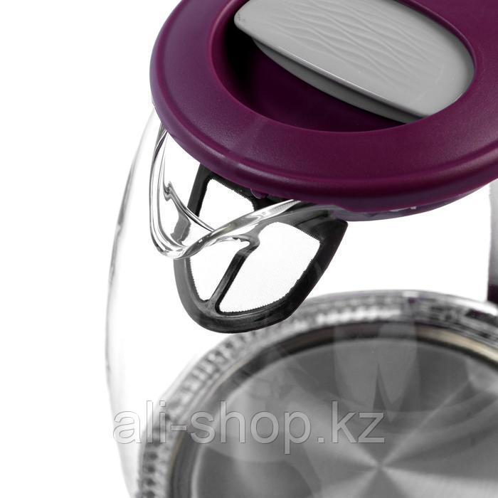 Чайник электрический Sakura SA-2715V, стекло, 1.7 л, 2200 Вт, пурпурный - фото 2 - id-p113479549