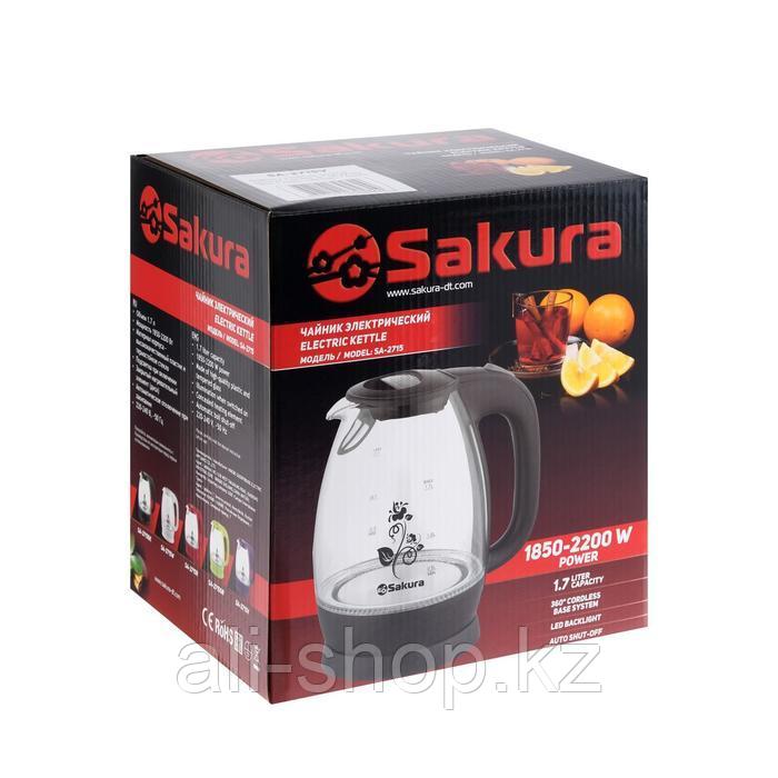 Чайник электрический Sakura SA-2715V, стекло, 1.7 л, 2200 Вт, пурпурный - фото 10 - id-p113479549