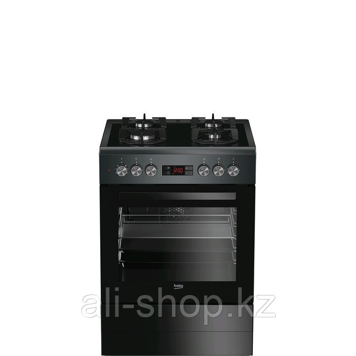 Плита Beko FSM65330DAS, комбинированная, 4 конфорки, 72 л, цифр. таймер, цвет антрацит - фото 1 - id-p113481277