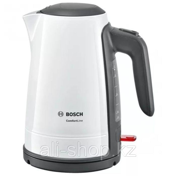 Чайник электрический Bosch TWK6A011, пластик, 1.7 л, 2400 Вт, белый - фото 1 - id-p113479595