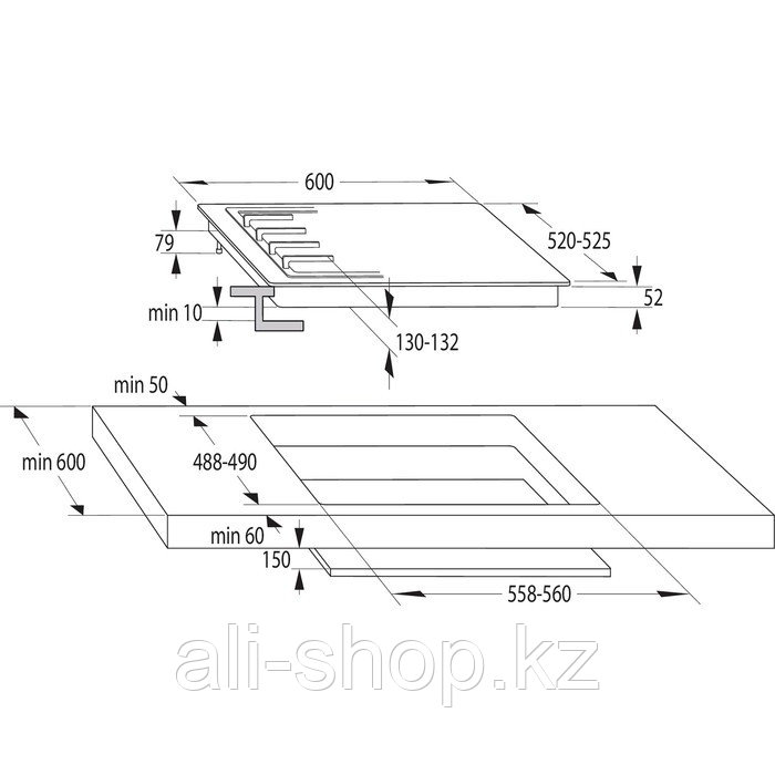 Варочная поверхность Gorenje GE690X, комбинированная, 4 конфорки, 60 см, серебристая - фото 3 - id-p113480515