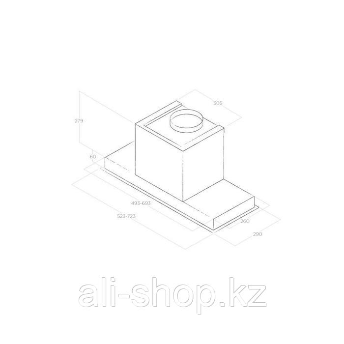 Вытяжка Elica HIDDEN 2.0 IX/A/60, встраиваемая, 1300 м3/ч, 3 скорости, 52.3 см, серебр. - фото 3 - id-p113482115