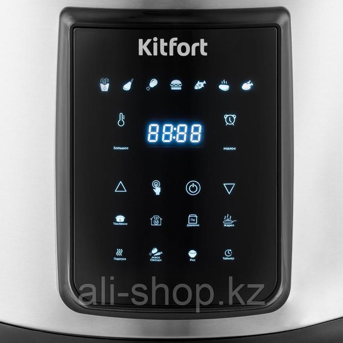Мультиварка-аэрогриль Kitfort КТ-215, 1000/1500 Вт, 6/2.8 л, LED-дисплей, серебристо-черная 553976 ... - фото 2 - id-p113481487