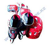 Ролики+шлем+щитки р-р S (крас/роз/син), фото 2
