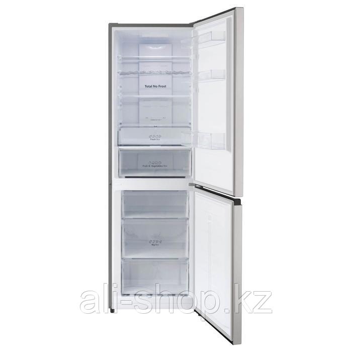Холодильник HIBERG RFC-330D NFS, двухкамерный, класс А+, 300 л, Total No Frost, серебристый - фото 2 - id-p113481586
