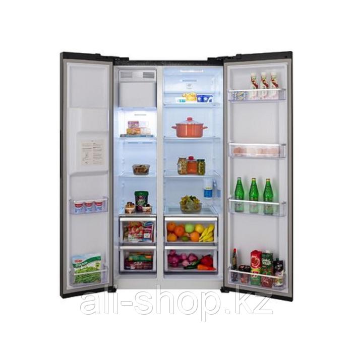 Холодильник HIBERG RFS-650DX NFB, Side-by-side, класс А+, 618 л, No Frost, инвертор, серый - фото 2 - id-p113481597