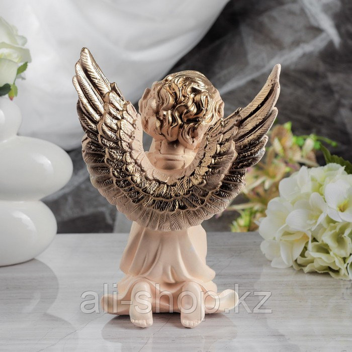 Статуэтка "Ангел с крыльями", бежевая, 27 см - фото 3 - id-p113483756