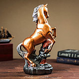 Сувенир "Конь на дыбах" бронзовый цвет, 38 см, микс, фото 2
