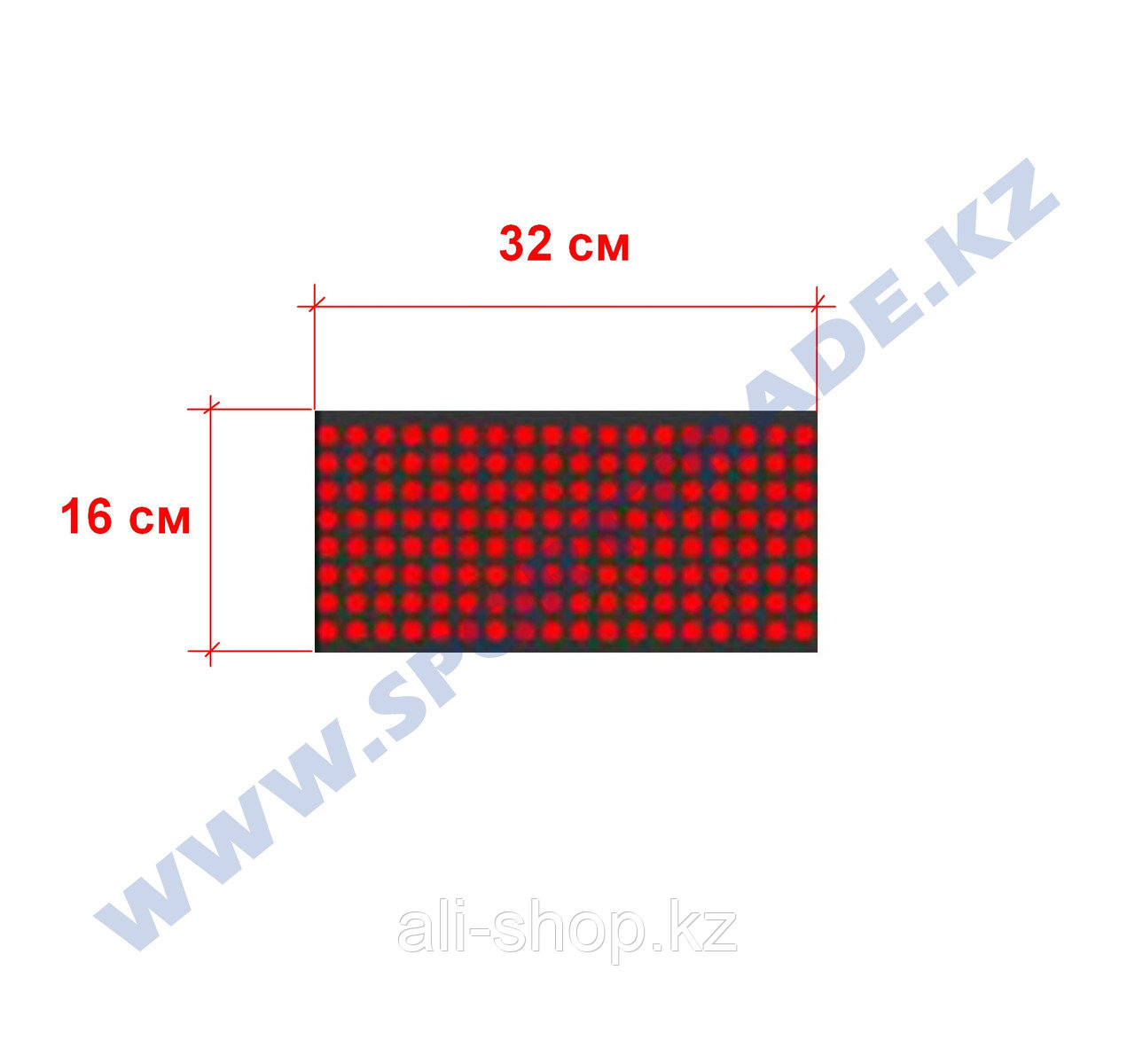 Панель для эл.табло 32х16см красн