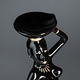 Статуэтка "Эфиопка с тарелкой", чёрный, 32,5 см, фото 4