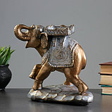 Фигура "Слон стоя" бронза/серебро 14х25х25см, фото 2