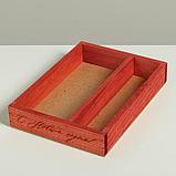 Ящик-кашпо подарочный «Новогодний», 25,5 × 20 × 5 см, фото 2