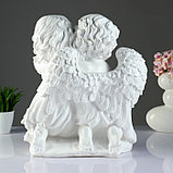 Фигура "Ангел и Фея сидя" большая, белый 19х34х44см, фото 2