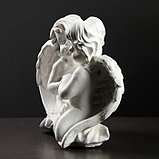 Светящаяся фигура "Пара ангелов сидя" 29х14х28см белая, фото 3