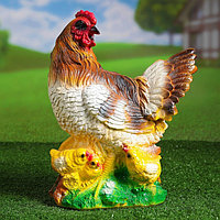 Садовая фигура "Курица с цыплятами" 30х17х40см