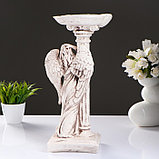 Фигура "Ангел девушка у колонны" состаренный 17х22х43см, фото 3