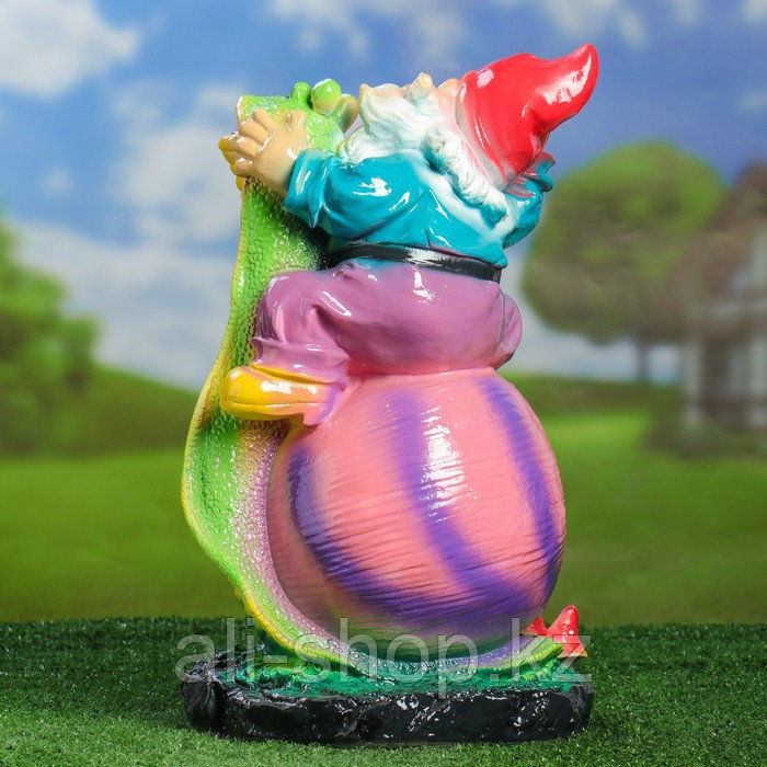 Садовая фигура "Гном на улитке", разноцветный, 46 см, микс - фото 7 - id-p113485004
