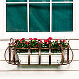 Подставка для цветов балконная, 77 × 26 × 22 см, металл, цвет бронзовый, фото 3