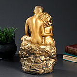 Фигура "Влюбленные на камне" золото 12х20х30см, фото 3